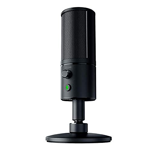 ميكروفون دفق Razer Seiren X USB: درجة احترافية - حامل صدمات مدمج - نمط الالتقاط Supercardiod - ألمنيوم مؤكسد - أسود كلاسيكي ميكروفون دفق Razer Seiren X USB: درجة احترافية - حامل صدمات مدمج - نمط الالتقاط Supercardiod - ألمنيوم مؤكسد - أسود كلاسيكي