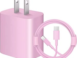 شاحن سريع لجهاز iPhone 14 13 12 11 [معتمد من Apple MFi] شاحن جداري للطاقة بقوة 20 واط PD من النوع C مع كابل شحن 6FT متوافق مع iPhone 14/14 Max / 14 Pro / 13/13 Pro Max / 12/12 Pro / 12 Pro Max / 11 ، iPad (وردي)