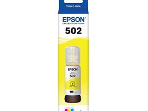 زجاجة عالية السعة EPSON T502 EcoTank Ink صفراء (T502420-S) لطابعات Epson EcoTank مختارة