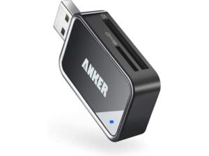 قارئ بطاقات Anker 2 في 1 USB 3.0 SD لـ SDXC و SDHC و SD و MMC و RS-MMC و Micro SDXC و Micro SD وبطاقة Micro SDHC وبطاقات UHS-I