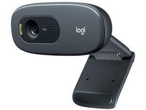 كاميرا ويب Logitech C270 HD ، HD 720p / 30fps ، مكالمات فيديو عريضة عالية الدقة ، HD Light Correction ، ميكروفون تقليل الضوضاء ، لـ Skype ، FaceTime ، Hangouts ، WebEx ، PC / Mac / Laptop / MacBook / Tablet - أسود