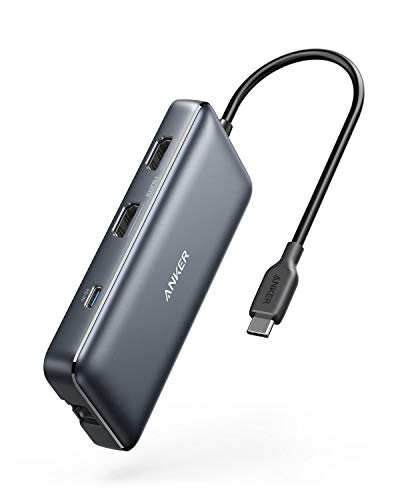 Anker USB C Hub ، محول PowerExpand 8-in-1 USB C ، مع منفذ HDMI ثنائي 4K ، توصيل طاقة 100 وات ، 1 جيجابت في الثانية إيثرنت ، 2 منفذ بيانات USB 3.0 ، قارئ بطاقات SD و microSD ، لأجهزة MacBook Pro و XPS والمزيد Anker USB C Hub ، محول PowerExpand 8-in-1 USB C ، مع منفذ HDMI ثنائي 4K ، توصيل طاقة 100 وات ، 1 جيجابت في الثانية إيثرنت ، 2 منفذ بيانات USB 3.0 ، قارئ بطاقات SD و microSD ، لأجهزة MacBook Pro و XPS والمزيد