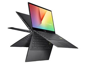 ASUS VivoBook Flip 14 جهاز كمبيوتر محمول 2 في 1 نحيف وخفيف ، 14 بوصة FHD Touch ، الجيل الحادي عشر من Intel Core i3-1115G4 ، 4 جيجابايت رام ، 128 جيجابايت SSD ، Thunderbolt 4 ، بصمة الإصبع ، Windows 10 Home in S Mode ، Indie Black ، TP470EA- AS34T