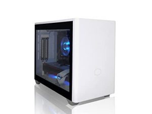 كمبيوتر الألعاب الصغير AVGPC AMD بسرعة 4.6 جيجاهرتز Max Boost AMD Ryzen 7 5700G وحدة المعالجة المركزية 8 النواة مع Radeon Graphics Cooler with Gaming Cooler 16GB DDR4 3200 ، أبيض 1 تيرابايت m.2 NVMe SSD ، WiFi & Win 10