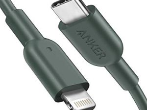 Anker Powerline II USB-C إلى سلك شحن Lightning لـ (6ft ، معتمد من MFi) لهاتف iPhone 13 13 Pro 12 Pro Max 12 11 X XS XR 8 Plus ، AirPods Pro ، يدعم توصيل الطاقة (رمادي)