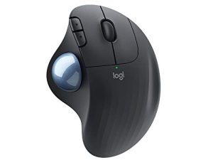 ماوس كرة التتبع اللاسلكي من لوجيتك ERGO M575 - تحكم سهل بالإبهام ودقة وتتبع سلس وتصميم مريح للويندوز والكمبيوتر الشخصي وماك مع إمكانيات Bluetooth و USB - جرافيت