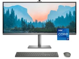 كمبيوتر مكتبي HP Envy مقاس 34 بوصة متعدد الإمكانات ، معالج NVIDIA GeForce RTX 3060 ، معالج Intel Core i7-11700 من الجيل الحادي عشر ، ذاكرة وصول عشوائي 32 جيجابايت ، 1 تيرابايت SSD ، شاشة WUHD IPS ، Windows 11 Home ، كاميرا مغناطيسية قابلة للفصل (34-c0050 ، 2021 )