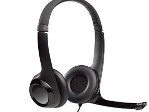 سماعة رأس سلكية من لوجيتك H390 ، سماعات رأس ستريو مع ميكروفون عازل للضوضاء ، USB ، عناصر تحكم في الخط ، كمبيوتر شخصي / ماك / كمبيوتر محمول - أسود