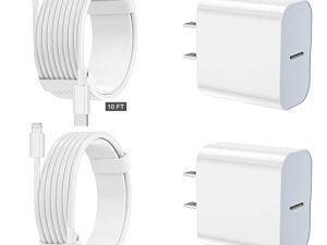iPhone Fast Charger 4 Pack [MFi Certified] 20W 2pcs Apple Type C Wall Charger Block with 6FT & 10FT Long USB C to Lightning Cable 2pcs for iPhone 14 13 12 11 Pro Max / SE 2022 / ipad