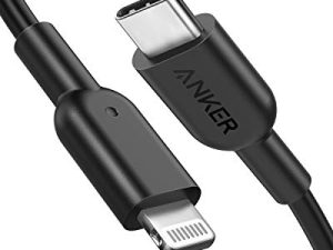 Anker USB C to Lightning Cable [3ft MFi Certified] Powerline II لأجهزة iPhone 13 13 Pro 12 Pro Max 12 11 X XS XR 8 Plus ، AirPods Pro