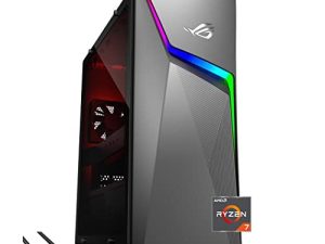 ASUS ROG Strix G10 3060 Gaming Desktop، AMD 8-Core Ryzen 7 5800X (Beat i9-11900KF)، GeForce RTX 3060 12GB، 32GB RAM، 1TB PCIe SSD + 1TB HDD، VR Ready، HDMI / DP / DVI، RJ45، RGB، كابل SPS HDMI 2.1 ، نظام التشغيل Win 11