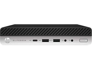 HP EliteDesk 800 G3 Mini PC 8GB 256GB SSD Intel Core i5-6500T Win10 ، أسود (مجدد)