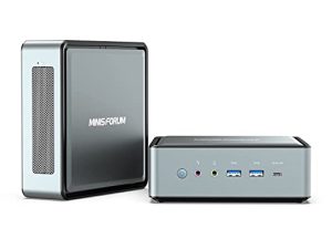 MINISFORUM HM80 Mini PC Windows 11 Pro AMD Ryzen 7 4800U 8 Cores 32 GB RAM 512 GB PCIe SSD Mini Computer 4K HDMI / DisplayPorts / USB-C ، 2X RJ45 ، 6X USB 3.0 Ports ، قابلة للتوسيع مع 2X 2.5inch HDD