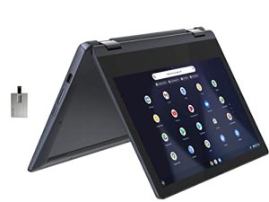 2022 Lenovo Flex 3 Touchscreen Chromebook ، 2 في 1 11.6 بوصة عالية الدقة للكمبيوتر المحمول للأعمال والطلاب ، وحدة المعالجة المركزية MT8183 ، 4 جيجابايت LPDDR4X ، 64 جيجابايت eMMC ، بطاقة رسومات مستندة إلى ARM ، كاميرا ويب ، Abyss Blue ، Chrome OS ، بطاقة USB 128 جيجابايت