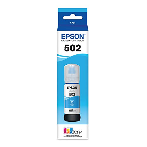 زجاجة حبر عالية السعة EPSON T502 EcoTank Ink باللون السماوي (T502220-S) لمجموعة مختارة من طابعات Epson EcoTank زجاجة حبر عالية السعة EPSON T502 EcoTank Ink باللون السماوي (T502220-S) لمجموعة مختارة من طابعات Epson EcoTank