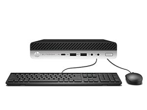 HP EliteDesk 800 G4 4CB30UT سطح مكتب صغير (2.1 جيجاهرتز Intel Core i5-8500T ، 8 جيجابايت DDR4 SDRAM ، 256 جيجابايت SSD ، Windows 10 Pro) (تم تجديده)