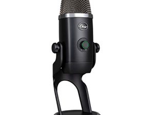 ميكروفون مكثف USB احترافي من Blue Yeti X لأجهزة الكمبيوتر الشخصي ، وأجهزة Mac ، والألعاب ، والتسجيل ، والبث ، والبث الصوتي على الكمبيوتر الشخصي ، وميكروفون سطح المكتب بقياس عالي الدقة ، وإضاءة LED ، وتأثيرات VO! CE باللون الأزرق - أسود