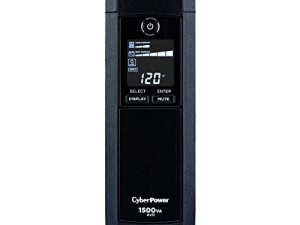 CyberPower CP1500AVRLCD نظام UPS ذكي LCD ، 1500VA / 900W ، 12 منفذًا ، AVR ، برج صغير