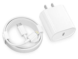 [معتمد من Apple MFi] شاحن iPhone للشحن السريع ، شاحن جداري للطاقة بقوة 20 وات PD USB C مع كابل Lightning من النوع C إلى 6FT متوافق مع iPhone 14 13 12 11 Pro Max / Pro / XS Max / XS / XR / X ، iPad