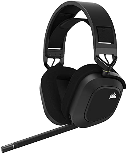 سماعة رأس لاسلكية للألعاب من كورسير HS80 RGB مع صوت Dolby Atmos (زمن انتقال منخفض ، ميكروفون متعدد الاتجاهات ، نطاق 60 قدم ، عمر بطارية يصل إلى 20 ساعة ، توافق لاسلكي PS5 / PS4) أسود سماعة رأس لاسلكية للألعاب من كورسير HS80 RGB مع صوت Dolby Atmos (زمن انتقال منخفض ، ميكروفون متعدد الاتجاهات ، نطاق 60 قدم ، عمر بطارية يصل إلى 20 ساعة ، توافق لاسلكي PS5 / PS4) أسود