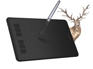 جهاز لوحي للرسم من HUION Inspiroy H640P كمبيوتر لوحي صغير للرسومات مزود بحساسية ضغط 8192 خالية من البطارية ، 6 مفاتيح ساخنة للفنون والتصميم الرقمي ، متوافق مع Mac و Windows و Android و Linux
