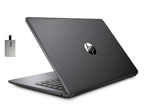 كمبيوتر محمول 2021 HP Stream 14 بوصة HD SVA ، معالج Intel Celeron N4000 ، ذاكرة وصول عشوائي 4 جيجابايت ، ذاكرة فلاش eMMC سعة 64 جيجابايت ، بطاقة رسومات Intel UHD 600 ، مكتب لمدة عام واحد ، بلوتوث ، نظام Win 10S ، أسود ، بطاقة SnowBell USB بسعة 32 جيجابايت
