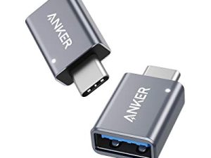 مهايئ USB C (عبوتان) ومحول Anker USB C إلى USB لنقل البيانات عالي السرعة ومن USB-C إلى USB 3.0 محول أنثوي لأجهزة MacBook Pro 2020 و iPad Pro 2020 و Samsung Notebook 9 و Dell XPS والمزيد من الأجهزة من النوع C