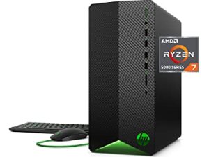 كمبيوتر مكتبي HP GM Pavilion للألعاب - معالج AMD Ryzen 7 ، بطاقة رسومات NVIDIA - ذاكرة وصول عشوائي 16 جيجا بايت ، 512 جيجا بايت تخزين - 1 USB-C ، 8 USB-A - سهولة التوسع والترقيات- مركز ألعاب OMEN - متعدد الشاشات (TG01-2360)