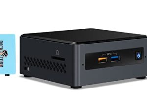 كمبيوتر مكتبي صغير Intel NUC7CJYHN للمدرسة والأعمال سيليرون J4005 ثنائي النواة وذاكرة وصول عشوائي 8 جيجابايت و 256 جيجابايت SATA SSD ورسومات مدمجة وواي فاي وبلوتوث و 2 xHDMI وبطاقة SD و Win 10 Pro مع Hub