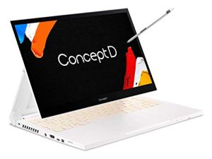 Acer ConceptD 3 Ezel CC314-72G-72SX Convertible Creator Laptop، Intel i7-10750H، GeForce GTX 1650 Max-Q، 14 "FHD، Gorilla Glass، Pantone Validated، 100٪ sRGB، 16GB، 512GB NVMe SSD، Wacom AES 1.0 Pen