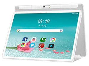 الكمبيوتر اللوحي 10.1 بوصة Android 11 Tablet آخر تحديث معالج ثماني النواة مع 64 جيجابايت ROM + 4 جيجابايت ذاكرة الوصول العشوائي التخزين ، كاميرا مزدوجة 13 ميجابكسل + 5 ميجابكسل ، واي فاي ، بلوتوث ، نظام تحديد المواقع العالمي ، 512 جيجابايت توسيع الدعم ، IPS Full HD Display Tablet