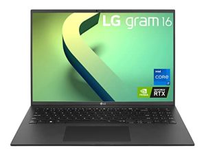 LG gram (2022) لاب توب 16Z90Q خفيف الوزن للغاية ، شاشة IPS 16 بوصة (2560 × 1600) IPS ، وحدة معالجة مركزية Intel i7 1260P ، وحدة معالجة الرسومات NVIDIA RTX2050 ، ذاكرة وصول عشوائي (RAM) بسعة 32 جيجابايت ، محرك أقراص مزود بذاكرة مصنوعة من مكونات صلبة (SSD) بسعة 2 تيرابايت ، كاميرا ويب FHD ، WiFi 6E ، Thunderbolt 4 ، Windows 11 Pro ، أسود