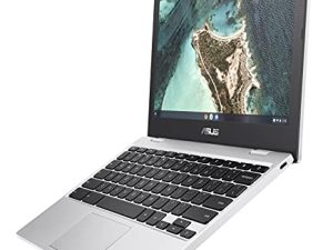 ASUS Chromebook CX1 ، شاشة HD NanoEdge مقاس 11.6 بوصة ، معالج Intel Celeron N3350 ، 32 جيجابايت eMMC ، ذاكرة وصول عشوائي سعتها 4 جيجابايت ، نظام تشغيل كروم ، فضي شفاف ، CX1100CNA-AS42