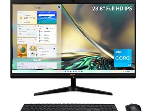 أيسر أسباير C24-1700-UA91 سطح المكتب AIO | شاشة IPS عالية الدقة مقاس 23.8 بوصة | الجيل الثاني عشر من Intel Core i3-1215U | رسومات Intel UHD | 8 جيجابايت DDR4 | 512 جيجابايت NVMe M.2 SSD | Intel Wireless Wi-Fi 6 | Windows 11 Home