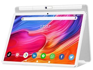 جهاز لوحي 10.1 بوصة Android 11 Tablet 2022 آخر تحديث معالج ثماني النواة مع ذاكرة تخزين 64 جيجابايت ، كاميرا مزدوجة 13 ميجابكسل + 5 ميجابكسل ، واي فاي ، بلوتوث ، نظام تحديد المواقع العالمي ، دعم توسيع 128 جيجابايت ، شاشة IPS عالية الدقة (فضية)