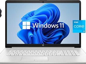 كمبيوتر محمول HP 2022 Pavilion 17 ، شاشة 17.3 بوصة عالية الدقة + مضادة للتوهج ، الجيل الحادي عشر من Intel Core i3-1115G4 ، ذاكرة وصول عشوائي 16 جيجا بايت ، 256 جيجا بايت PCIe SSD ، لاسلكي AC ، كاميرا ويب ، بطارية طويلة العمر ، Windows 11 ، فضي (أحدث طراز)