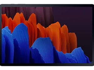 Samsung Galaxy Tab S7 + Plus 12.4 "128GB Android Tablet مع قلم S Pen ، شاشة من الحافة إلى الحافة ، تخزين قابل للتوسيع ، منفذ USB-C سريع الشحن ، SM-T970NZKAXAR ، أسود ميستيك