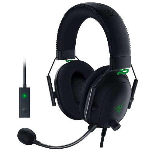 سماعة الألعاب Razer BlackShark V2: THX 7.1 Spatial Surround Sound - مشغلات 50 مم - ميكروفون قابل للفصل - PC ، PS4 ، PS5 ، Switch ، Xbox One ، Xbox Series X & S ، Mobile - مقبس صوت 3.5 مم و USB DAC - أسود سماعة الألعاب Razer BlackShark V2: THX 7.1 Spatial Surround Sound - مشغلات 50 مم - ميكروفون قابل للفصل - PC ، PS4 ، PS5 ، Switch ، Xbox One ، Xbox Series X & S ، Mobile - مقبس صوت 3.5 مم و USB DAC - أسود