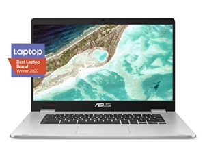 كمبيوتر محمول ASUS Chromebook C523 ، شاشة 15.6 بوصة عالية الدقة بتقنية NanoEdge مع معالج إنتل ثنائي النواة سيليرون بمفصلة 180 درجة ، ذاكرة وصول عشوائي سعتها 4 جيجابايت ، سعة تخزين 32 جيجابايت ، لون فضي ، C523NA-DH02