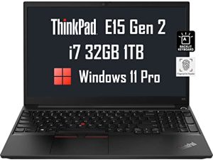 أحدث إصدار من 2022 Lenovo ThinkPad E15 15.6 بوصة FHD (Intel Quad-Core i7-1165G7 ، ذاكرة وصول عشوائي 32 جيجا بايت ، 1 تيرابايت PCIe SSD) كمبيوتر محمول عالي الدقة IPS للأعمال ، KB بإضاءة خلفية ، بصمة الإصبع ، WiFi 6 ، Thunderbolt 4 ، أجهزة كمبيوتر IST ، Windows 11 Pro