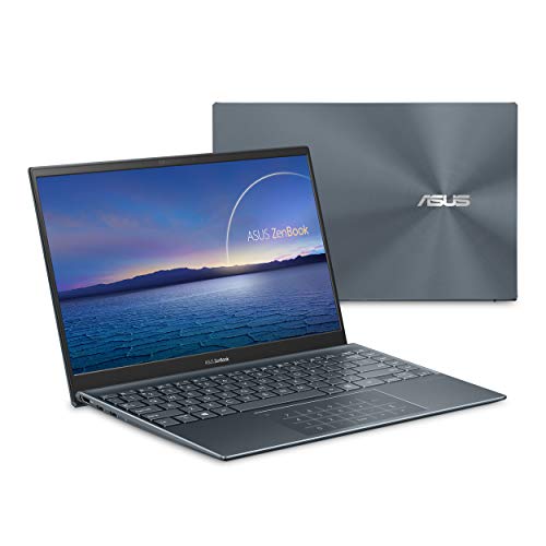 ASUS ZenBook 14 Ultra-Slim Laptop 14 ”FHD Display، AMD Ryzen 7 5800H CPU، Radeon Vega 7 Graphics، 16GB RAM، 1TB PCIe SSD، NumberPad، Windows 11 Pro، Pine Grey، UM425QA-EH74 ASUS ZenBook 14 Ultra-Slim Laptop 14 ”FHD Display، AMD Ryzen 7 5800H CPU، Radeon Vega 7 Graphics، 16GB RAM، 1TB PCIe SSD، NumberPad، Windows 11 Pro، Pine Grey، UM425QA-EH74