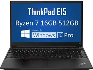 2022 أحدث Lenovo ThinkPad E15 Gen 3 15.6 "FHD (ذاكرة وصول عشوائي 16 جيجابايت ، 512 جيجابايت PCIe SSD ، AMD 8-Core Ryzen 7 5700U (Beat i7-1165G7) ، Full HD IPS) كمبيوتر محمول للأعمال ، Wi-Fi 6 ، كاميرا ويب ، Windows 10 Pro / نظام التشغيل Windows 11 Pro