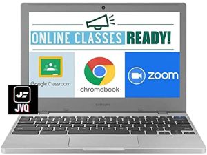 أحدث كمبيوتر محمول من سامسونج Chromebook 4 بحجم 11.6 بوصة لطلاب الأعمال ، Intel Celeron N4020 (يصل إلى 2.8 جيجاهرتز) ، ذاكرة وصول عشوائي سعتها 4 جيجابايت ، 32 جيجابايت eMMC ، كاميرا ويب ، WiFi ، Bluetooth ، USB Type-C WiFi ، Chrome OS ، فضي + JVQ MP