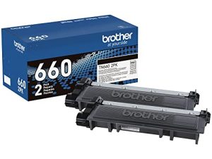 عبوة خرطوشة حبر أسود أصلية عالية الإنتاجية من Brother TN660 2PK (TN6602PK)