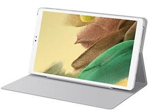 Samsung Galaxy Tab A7 Lite 8.7 بوصة (32 جيجا بايت ، 3 جيجا بايت) واي فاي فقط تابلت أندرويد ثماني النواة ، موديل أمريكي SM-T220 W / غطاء جلدي ذكي قابل للطي (فضي)