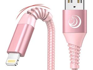 Aioneus iPhone Charger 6ft 2Pack، MFi Certified USB to Lightning Cable Fast Charging Nylon Braided Phone Charger سلك شحن iPhone متوافق مع iPhone 14 13 12 11 Pro Xr Xs Max 10 8 7Plus 6 SE
