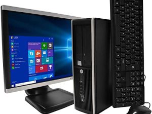 Microsoft معتمد مجدد - كمبيوتر HP Elite Desktop PC Intel Core i5 3.1 جيجاهرتز ، 8 جيجابايت رام ، 1 تيرابايت القرص الصلب ، DVDRW ، شاشة LCD 19 بوصة ، لوحة مفاتيح ، ماوس ، USB WiFi ، Windows 10 (تم تجديده)