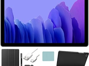 2020 Samsung Galaxy Tab A7 10.4 '' (2000x1200) TFT Display Wi-Fi Tablet Bundle، Qualcomm Snapdragon 662، 3GB RAM، Bluetooth، Dolby Atmos Audio، Android 10 OS w / Tigology Accessories (64GB ، رمادي)