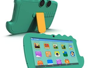 جهاز لوحي YQSAVIOR مقاس 7 بوصات للأطفال ، جهاز لوحي للأطفال يعمل بنظام Android 11.0 بسعة 16 جيجابايت ، جهاز لوحي يعمل بالبلوتوث ، واي فاي ، وبلوتوث ، وكاميرا مزدوجة ، وتعليمي ، وألعاب ، ومراقبة أبوية للأطفال اللوحي (أخضر)