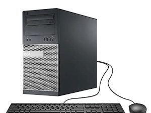 كمبيوتر سطح المكتب طراز Optiplex 7010 من Dell ، Intel i7-3770 Upto 3.9 جيجاهرتز ، دعم الرسومات عالية الدقة 4000 4K ، ذاكرة وصول عشوائي 32 جيجابايت ، 1 تيرابايت SSD ، منفذ DisplayPort ، HDMI ، DVD ، AC Wi-Fi ، Bluetooth - Windows 10 Pro (تم تجديده)